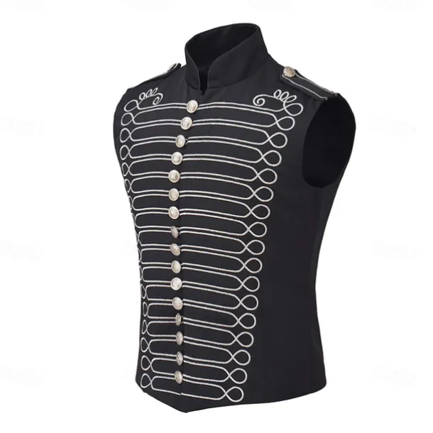 Retro Vintage Rococo Masquerade Vest Circus Jacket Prince Aristocrat Fancy Dress Men's Carnival Masquerade Mardi Gras Event / Party Adults' Vest Spring Fall & Winter