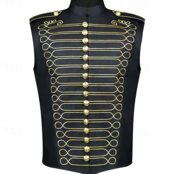 Retro Vintage Rococo Masquerade Vest Circus Jacket Prince Aristocrat Fancy Dress Men's Carnival Masquerade Mardi Gras Event / Party Adults' Vest Spring Fall & Winter