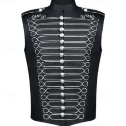 Retro Vintage Rococo Masquerade Vest Circus Jacket Prince Aristocrat Fancy Dress Men's Carnival Masquerade Mardi Gras Event / Party Adults' Vest Spring Fall & Winter