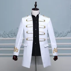 Retro Vintage Rococo Medieval Coat Masquerade Circus Jacket Prince Aristocrat Fancy Dress Men's Carnival of Venice Adults Coat