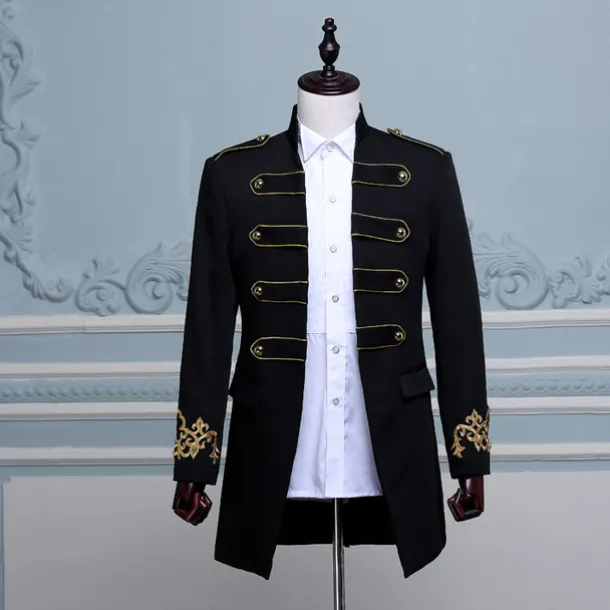 Retro Vintage Rococo Medieval Coat Masquerade Circus Jacket Prince Aristocrat Fancy Dress Men's Carnival of Venice Adults Coat