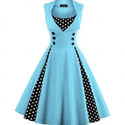 Retro Vintage 1950s Cocktail Dress Dress Flare Dress Polka Dot Skull Fancy Dress Women's Event / Party Bachelorette Party Festival Adults' Dress Homecoming Dresses