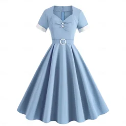 Retro Vintage 1950s Cocktail Dress Dress Party Costume A Line Dress Fancy Dress Women's Masquerade Event / Party Bachelorette Party Adults' Dress Homecoming Dresses