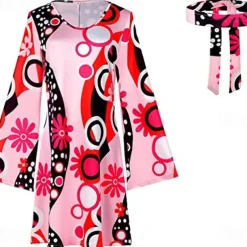 Retro Vintage 1970s Disco Dress Headwear Headwraps Flare Cuff Sleeve Hippie Fancy Dress Women's Party & Evening Pride Parade Pride Month Adults' Dress Headwear