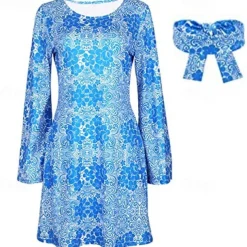 Retro Vintage 1970s Disco Dress Headwear Headwraps Flare Cuff Sleeve Hippie Fancy Dress Women's Party & Evening Pride Parade Pride Month Adults' Dress Headwear