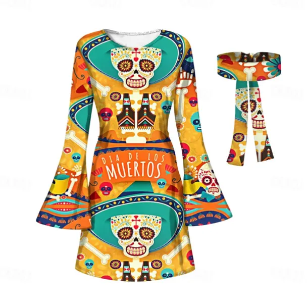 Retro Vintage 1970s Disco Dress Headwear Headwraps Flare Cuff Sleeve Hippie Fancy Dress Women's Party & Evening Pride Parade Pride Month Adults' Dress Headwear