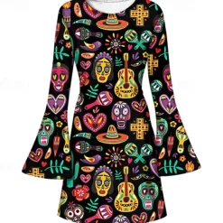 Retro Vintage 1970s Disco Dress Headwear Headwraps Flare Cuff Sleeve Hippie Fancy Dress Women's Party & Evening Pride Parade Pride Month Adults' Dress Headwear