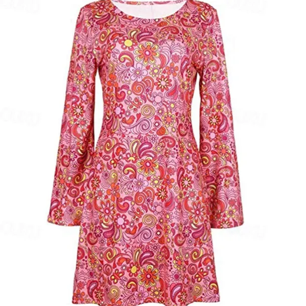 Retro Vintage 1970s Disco Dress Headwear Headwraps Flare Cuff Sleeve Hippie Fancy Dress Women's Party & Evening Pride Parade Pride Month Adults' Dress Headwear