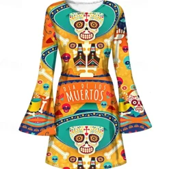 Retro Vintage 1970s Disco Dress Headwear Headwraps Flare Cuff Sleeve Hippie Fancy Dress Women's Party & Evening Pride Parade Pride Month Adults' Dress Headwear