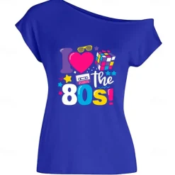 Retro Vintage 1980s Masquerade T-shirt Fancy Dress Women's Halloween Carnival Masquerade Party / Evening Pride Parade Pride Month Adults' T-shirt