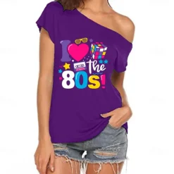 Retro Vintage 1980s Masquerade T-shirt Fancy Dress Women's Halloween Carnival Masquerade Party / Evening Pride Parade Pride Month Adults' T-shirt