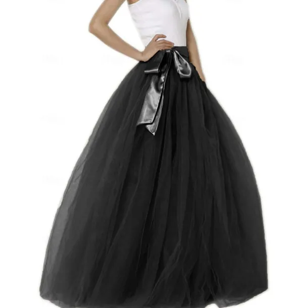 Retro Vintage 1950s Petticoat Hoop Skirt Under Skirt Tulle Skirt A-Line Fancy Dress Women's Masquerade Party Evening Wear Cocktail Party Tea Party Adults' Skirt