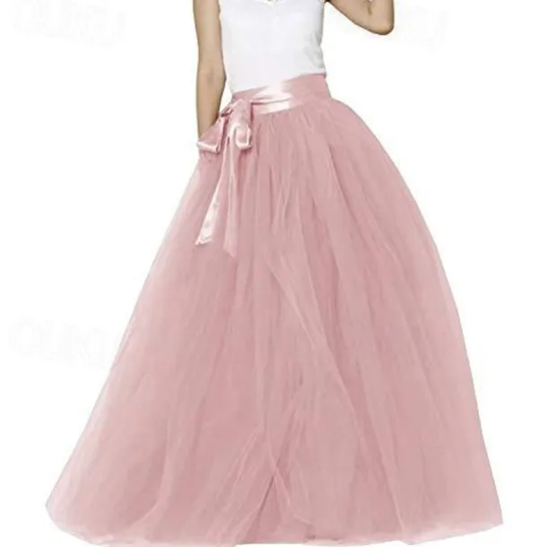 Retro Vintage 1950s Petticoat Hoop Skirt Under Skirt Tulle Skirt A-Line Fancy Dress Women's Masquerade Party Evening Wear Cocktail Party Tea Party Adults' Skirt