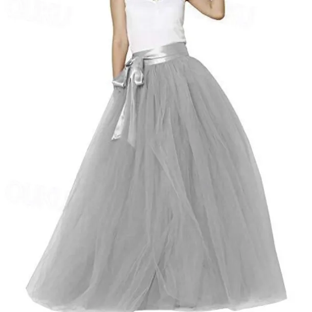 Retro Vintage 1950s Petticoat Hoop Skirt Under Skirt Tulle Skirt A-Line Fancy Dress Women's Masquerade Party Evening Wear Cocktail Party Tea Party Adults' Skirt