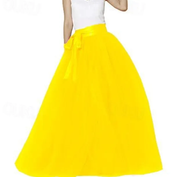 Retro Vintage 1950s Petticoat Hoop Skirt Under Skirt Tulle Skirt A-Line Fancy Dress Women's Masquerade Party Evening Wear Cocktail Party Tea Party Adults' Skirt