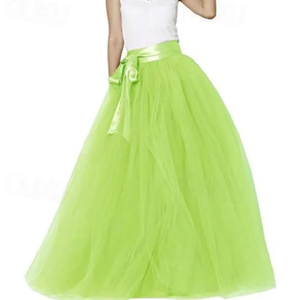 Retro Vintage 1950s Petticoat Hoop Skirt Under Skirt Tulle Skirt A-Line Fancy Dress Women's Masquerade Party Evening Wear Cocktail Party Tea Party Adults' Skirt