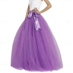 Retro Vintage 1950s Petticoat Hoop Skirt Under Skirt Tulle Skirt A-Line Fancy Dress Women's Masquerade Party Evening Wear Cocktail Party Tea Party Adults' Skirt