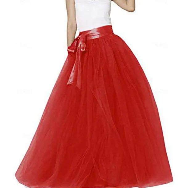 Retro Vintage 1950s Petticoat Hoop Skirt Under Skirt Tulle Skirt A-Line Fancy Dress Women's Masquerade Party Evening Wear Cocktail Party Tea Party Adults' Skirt