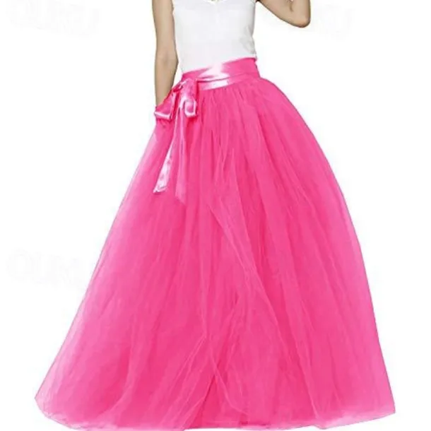 Retro Vintage 1950s Petticoat Hoop Skirt Under Skirt Tulle Skirt A-Line Fancy Dress Women's Masquerade Party Evening Wear Cocktail Party Tea Party Adults' Skirt