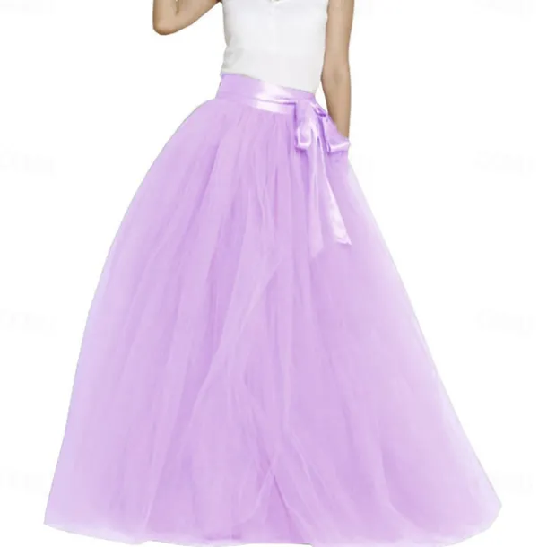 Retro Vintage 1950s Petticoat Hoop Skirt Under Skirt Tulle Skirt A-Line Fancy Dress Women's Masquerade Party Evening Wear Cocktail Party Tea Party Adults' Skirt