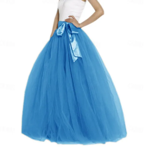 Retro Vintage 1950s Petticoat Hoop Skirt Under Skirt Tulle Skirt A-Line Fancy Dress Women's Masquerade Party Evening Wear Cocktail Party Tea Party Adults' Skirt