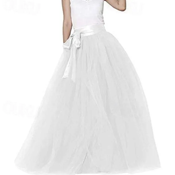 Retro Vintage 1950s Petticoat Hoop Skirt Under Skirt Tulle Skirt A-Line Fancy Dress Women's Masquerade Party Evening Wear Cocktail Party Tea Party Adults' Skirt