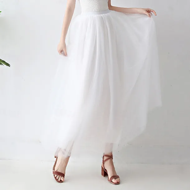 Retro Vintage 1950s Petticoat Hoop Skirt Under Skirt Tulle Skirt A-Line Fancy Dress Women's Masquerade Party Evening Wear Cocktail Party Tea Party Adults' Skirt