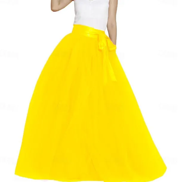 Retro Vintage 1950s Petticoat Hoop Skirt Under Skirt Tulle Skirt A-Line Fancy Dress Women's Masquerade Party Evening Wear Cocktail Party Tea Party Adults' Skirt