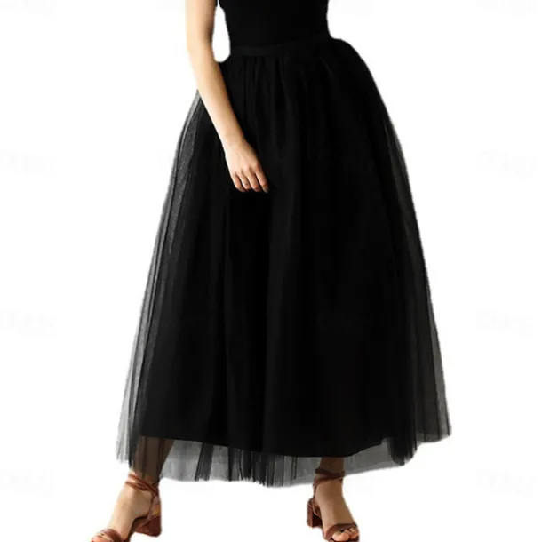 Retro Vintage 1950s Petticoat Hoop Skirt Under Skirt Tulle Skirt A-Line Fancy Dress Women's Masquerade Party Evening Wear Cocktail Party Tea Party Adults' Skirt