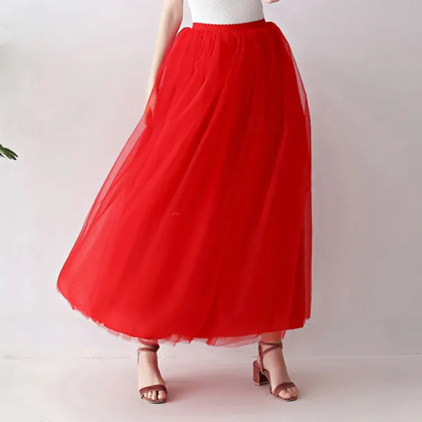 Retro Vintage 1950s Petticoat Hoop Skirt Under Skirt Tulle Skirt A-Line Fancy Dress Women's Masquerade Party Evening Wear Cocktail Party Tea Party Adults' Skirt