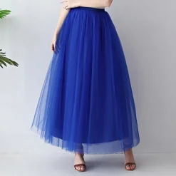 Retro Vintage 1950s Petticoat Hoop Skirt Under Skirt Tulle Skirt A-Line Fancy Dress Women's Masquerade Party Evening Wear Cocktail Party Tea Party Adults' Skirt