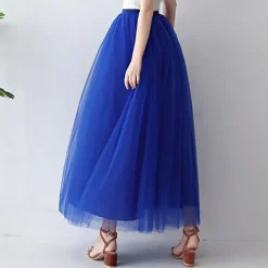 Retro Vintage 1950s Petticoat Hoop Skirt Under Skirt Tulle Skirt A-Line Fancy Dress Women's Masquerade Party Evening Wear Cocktail Party Tea Party Adults' Skirt