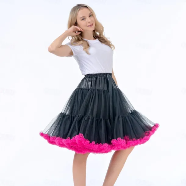 Retro Vintage 1950s Petticoat Hoop Skirt Tutu Under Skirt Princess Fancy Dress Women's Halloween Carnival Masquerade Party / Evening Bachelorette Party Adults Skirts