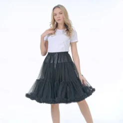 Retro Vintage 1950s Petticoat Hoop Skirt Tutu Under Skirt Princess Fancy Dress Women's Halloween Carnival Masquerade Party / Evening Bachelorette Party Adults Skirts