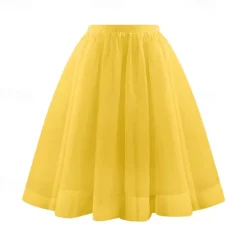 Retro Vintage 1950s Petticoat Hoop Skirt Under Skirt Tulle Skirt A-Line Fancy Dress Women's Masquerade Party Evening Wear Cocktail Party Tea Party Adults' Skirt