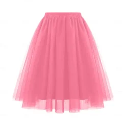 Retro Vintage 1950s Petticoat Hoop Skirt Under Skirt Tulle Skirt A-Line Fancy Dress Women's Masquerade Party Evening Wear Cocktail Party Tea Party Adults' Skirt