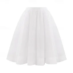 Retro Vintage 1950s Petticoat Hoop Skirt Under Skirt Tulle Skirt A-Line Fancy Dress Women's Masquerade Party Evening Wear Cocktail Party Tea Party Adults' Skirt