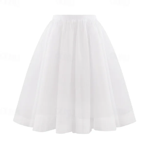 Retro Vintage 1950s Petticoat Hoop Skirt Under Skirt Tulle Skirt A-Line Fancy Dress Women's Masquerade Party Evening Wear Cocktail Party Tea Party Adults' Skirt