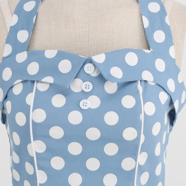 Retro Vintage 1950s Rockabilly A-Line Dress Swing Dress Halter Polka Dot Fancy Dress Women's Masquerade Casual Daily Bachelorette Party Adults' Dress Homecoming Dresses Spring & Summer