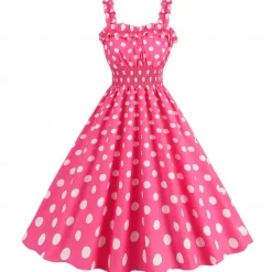 Retro Vintage 1950s Rockabilly Dress Swing Dress Plaid / Check Checkered Gingham Fancy Dress Women's Carnival Masquerade Dailywear Bachelorette Party Adults Dress Homecoming Dresses