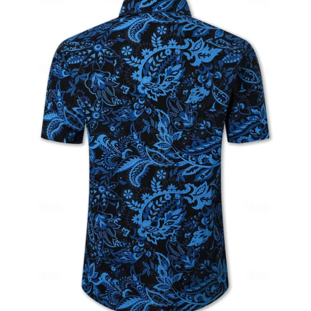 Retro Vintage 1970s Shirt Aloha Shirt Hippie Paisley Fancy Dress Men's Vacation Party Pride Parade Adults' Shirt