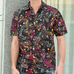 Retro Vintage 1970s Shirt Aloha Shirt Hippie Paisley Fancy Dress Men's Vacation Party Pride Parade Adults' Shirt