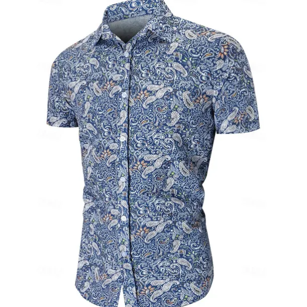 Retro Vintage 1970s Shirt Aloha Shirt Hippie Paisley Fancy Dress Men's Vacation Party Pride Parade Adults' Shirt