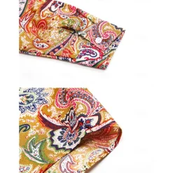 Retro Vintage 1970s Shirt Hippie Paisley Fancy Dress Men's Party Daily Wear Pride Parade Adults' Shirt