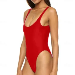 Retro Vintage 1980s Swimwear Swimsuit Women's Costume Vintage Cosplay Beach Halloween