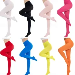 Retro Vintage 1980s Tights Solid Color Fancy Dress Women's Performance Club Pride Parade Adults' Pants All Seasons