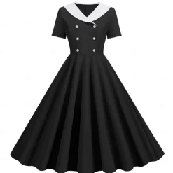 Retro Vintage 1950s Vintage Dress Swing Dress Flare Dress Fancy Dress Women's Carnival Masquerade Casual Daily Bachelorette Party Adults' Dress Homecoming Dresses