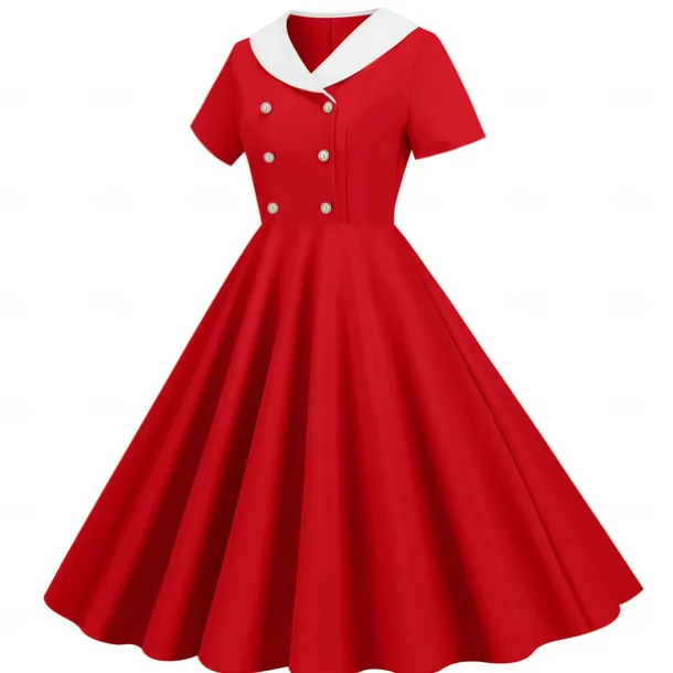 Retro Vintage 1950s Vintage Dress Swing Dress Flare Dress Fancy Dress Women's Carnival Masquerade Casual Daily Bachelorette Party Adults' Dress Homecoming Dresses