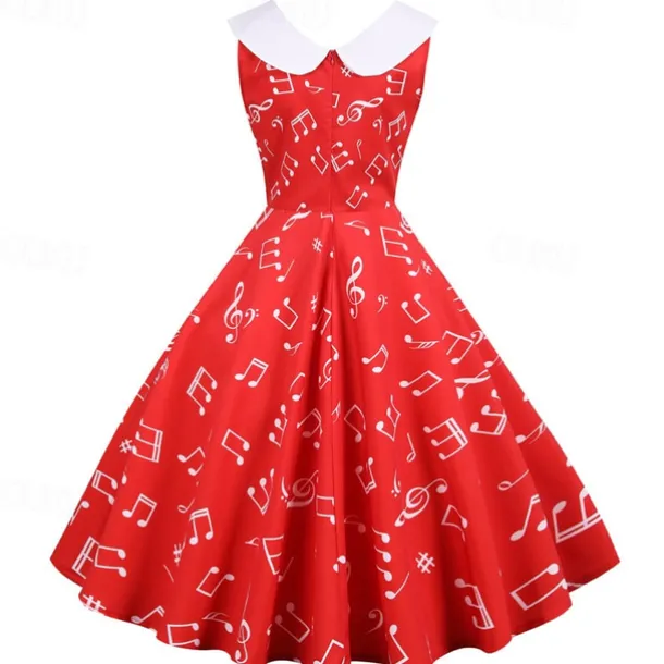 Retro Vintage 1950s Vintage Dress Swing Dress Flare Dress Musical Notes Fancy Dress Women's Carnival Masquerade Casual Daily Bachelorette Party Adults' Dress Homecoming Dresses