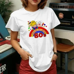 Retro Vintage T-shirt Basic Tee 80s For Women's Adults' Hot Stamping Party Casual Daily Cotton Blend